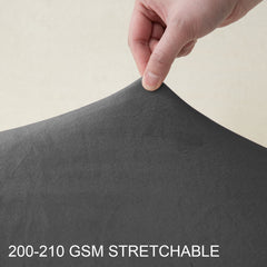Elastic Stretchable Premium Velvet Recliner Cover, Dark Grey