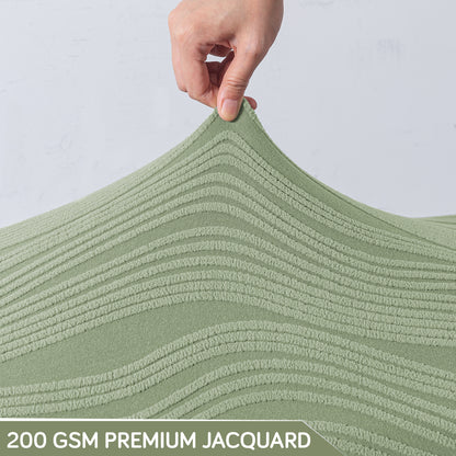 Nestiva Series Knitting Jacquard Stretchable Footstool Cover - Pastel Green