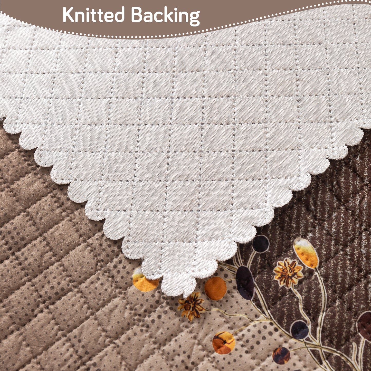 LoomVerse Quilted Sofa Cover Set Washable Sofa Panel for Seat & Back - Autumn Drape