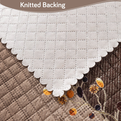 LoomVerse Quilted Sofa Cover Set Washable Sofa Panel for Seat & Back - Autumn Drape