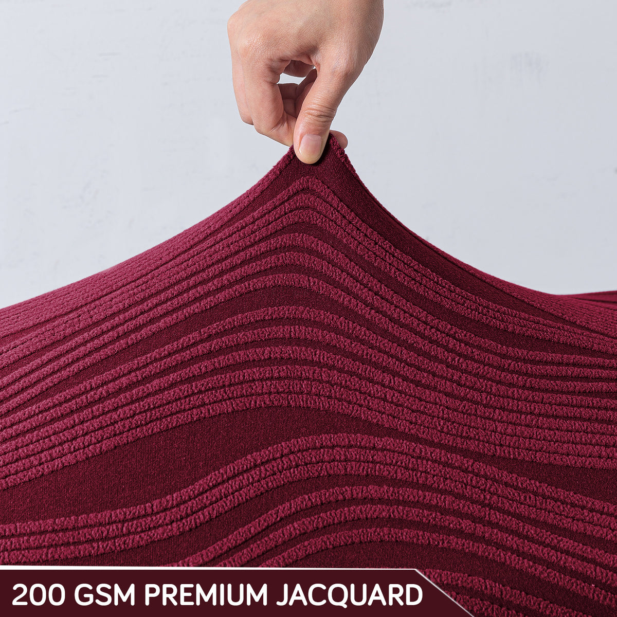 Nestiva Series 200gsm Knitting Jacquard Bench Cover - Burgundy