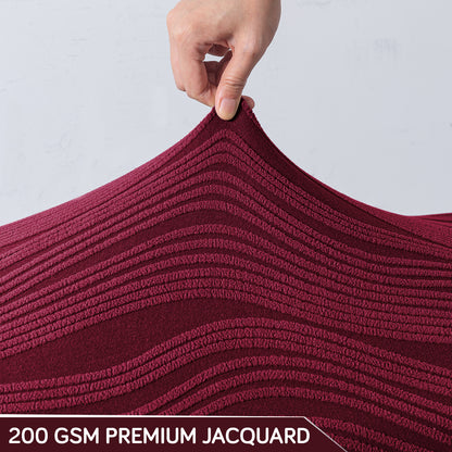 Nestiva Series 200gsm Knitting Jacquard Bench Cover - Burgundy