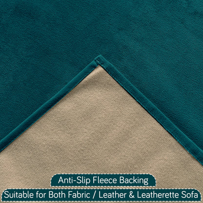 Holland Velvet 5-Seater Sofa Cover (3+1+1), TasselTone Series | Teal