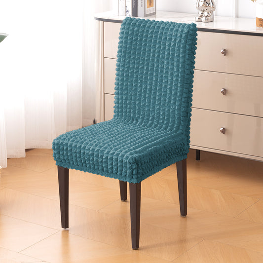 Aria Nova Bubble 280 GSM Dining Chair Cover Set of 1/2/4/6, Tropical Teal