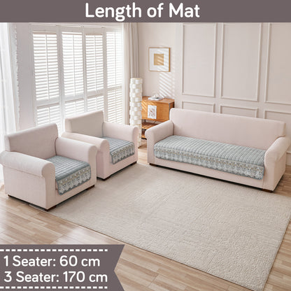 BelleLace Series 5-Seater Sofa Cover (3+1+1), Cloud Grey