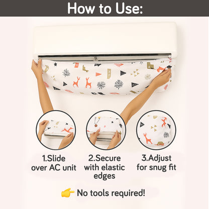 Dustproof, Waterproof & Washable Indoor AC Cover - Woodland Village