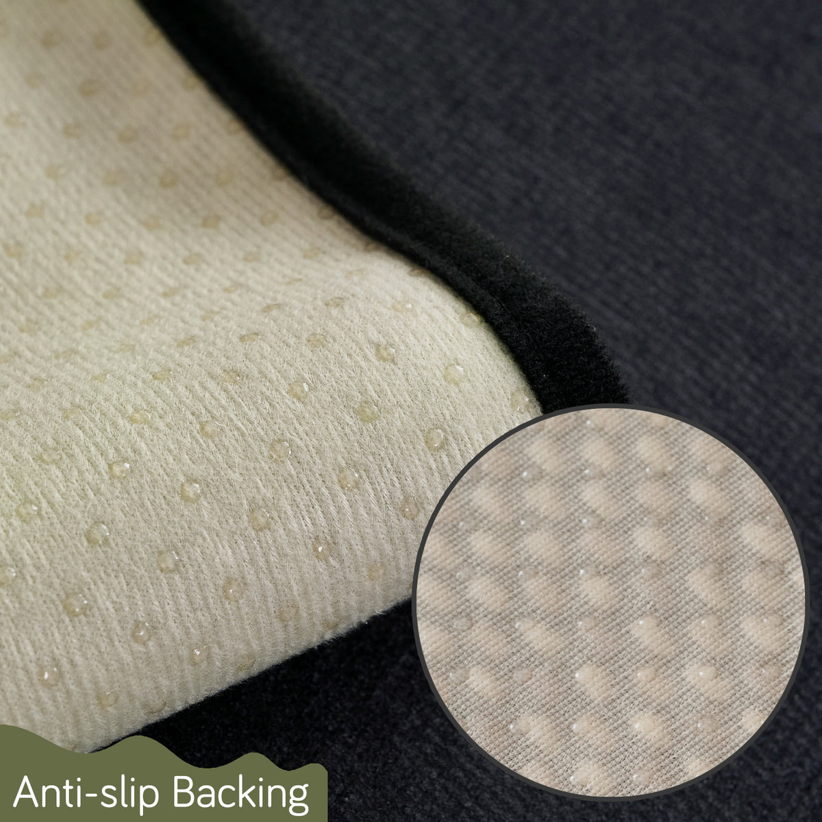 Arcea Chenille With Curved Edges Sofa Cover Mat, Sage Curve