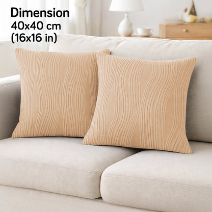 Nestiva Series Premium Knitting Jacquard Sofa Cushion Cover - Blush Beige