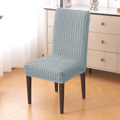 Aria Nova Bubble 280 GSM Dining Chair Cover Set of 1/2/4/6, Light Grey