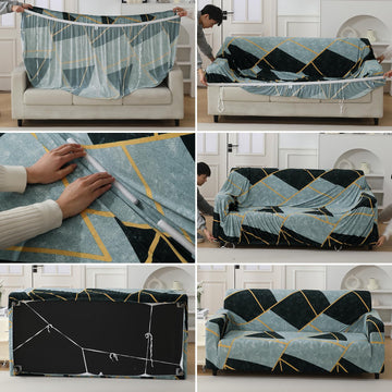Guide on How to put on an elastic sofa cover