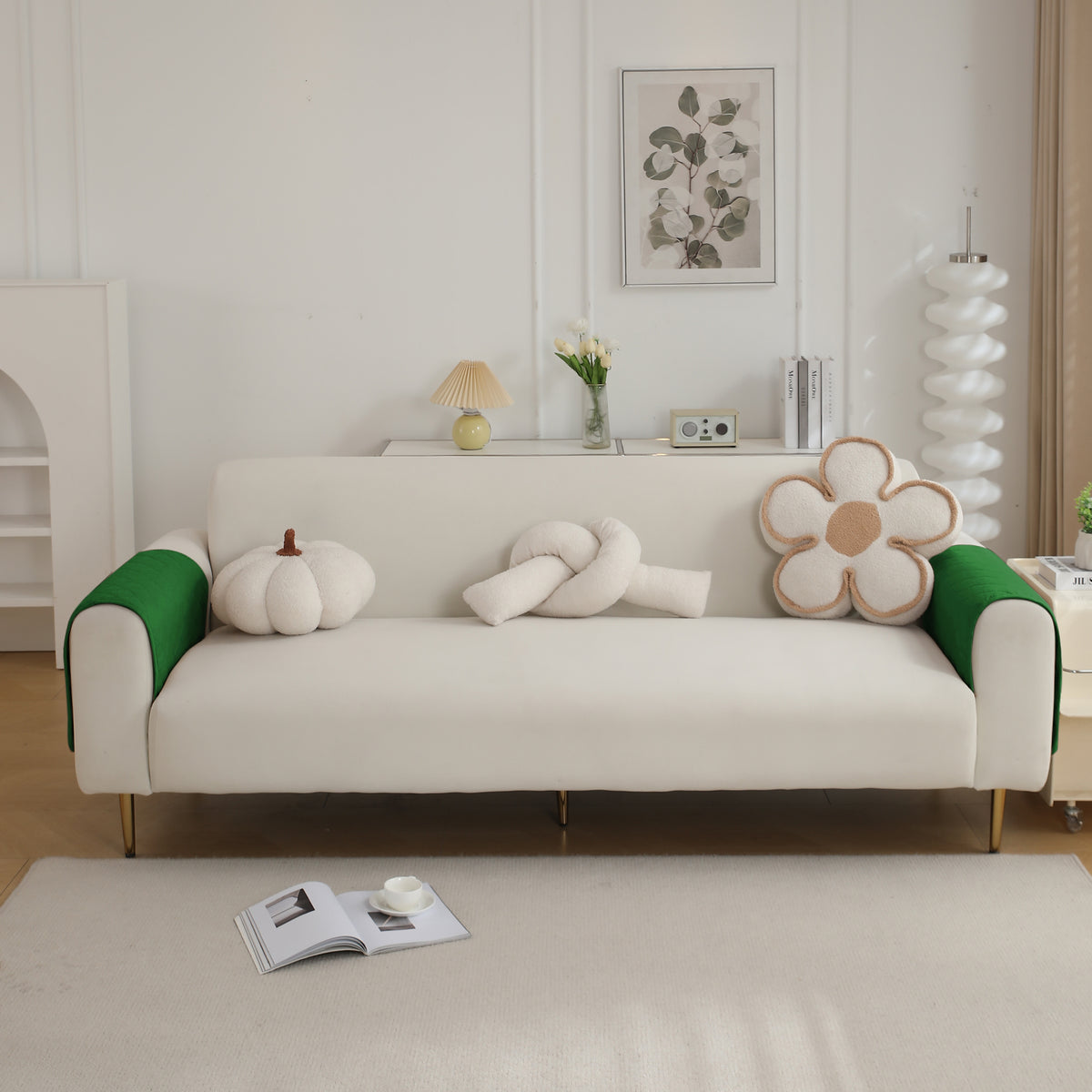 Drylin Quilted Sofa Cover Mat, Green