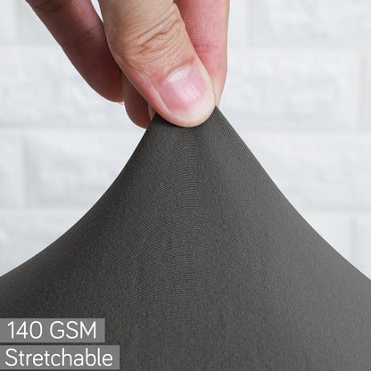 Office Chair Cover for Task Chair – 140 GSM Stretchable Fabric – Washable & Anti-Slip – Fits Small Office Chairs Without Headrest, Grey