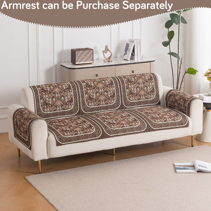 LoomVerse Quilted Sofa Cover Set Washable Sofa Panel for Seat & Back - Rustic Lattice
