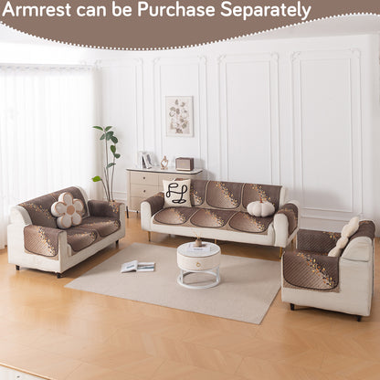 LoomVerse Quilted Sofa Cover Set Washable Sofa Panel for Seat & Back - Autumn Drape