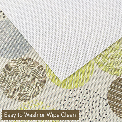 Color Splash PVC Mats for Dining Table, Bubble - Lemon Yellow