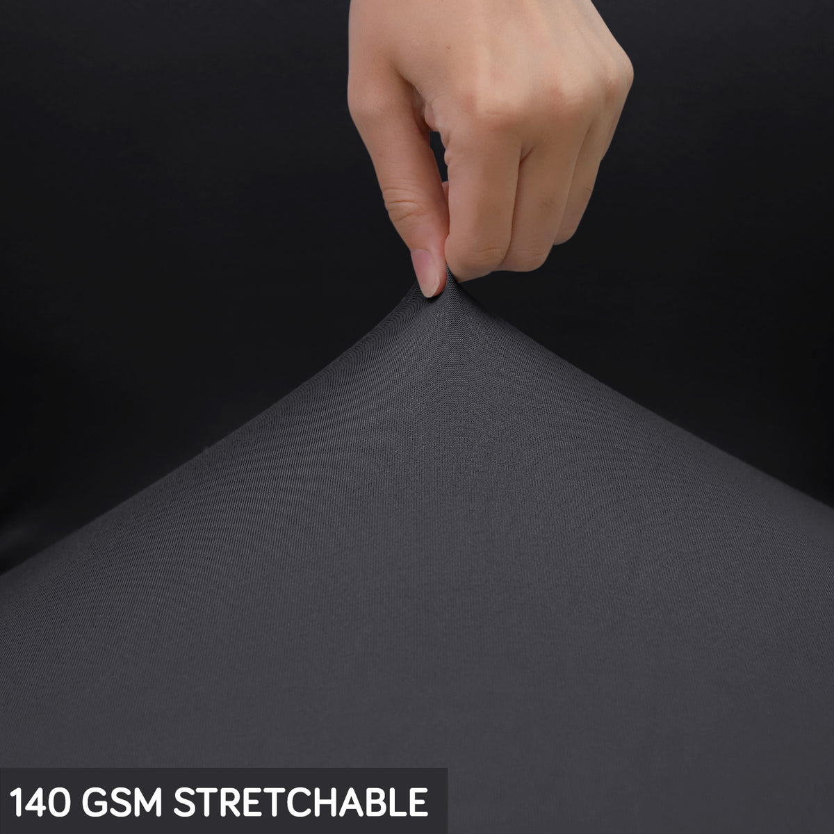 Office Chair Cover for Executive Chair (High-Back) – 140 GSM Stretch Fabric – Washable, Durable & Anti-Slip – Fits High-Back Office Chairs, Grey