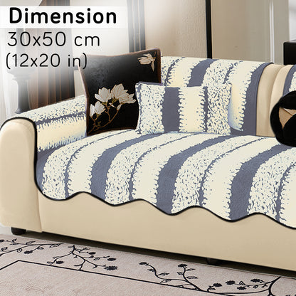 Luxury Wavy Plush Cushion Cover for Sofa - Pewter Grey