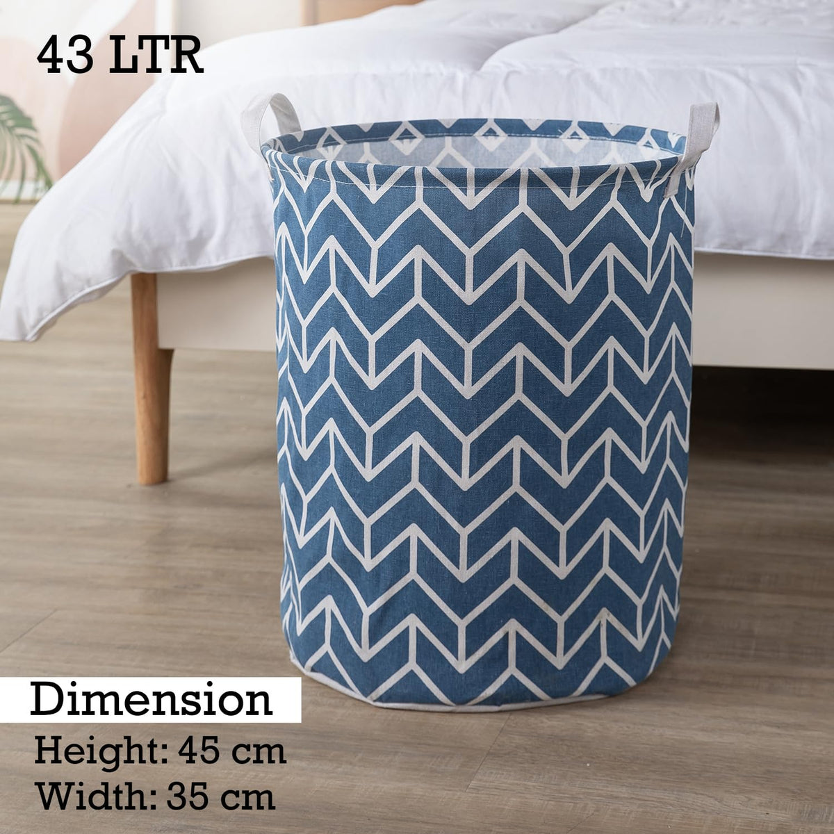 Foldable Laundry Bag with Handles, Large 43 LTR