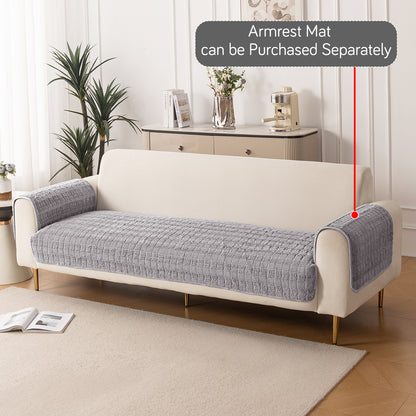 Premium Plush Anti Slip Sofa Mat for 1/2/3 Seater, Light Grey