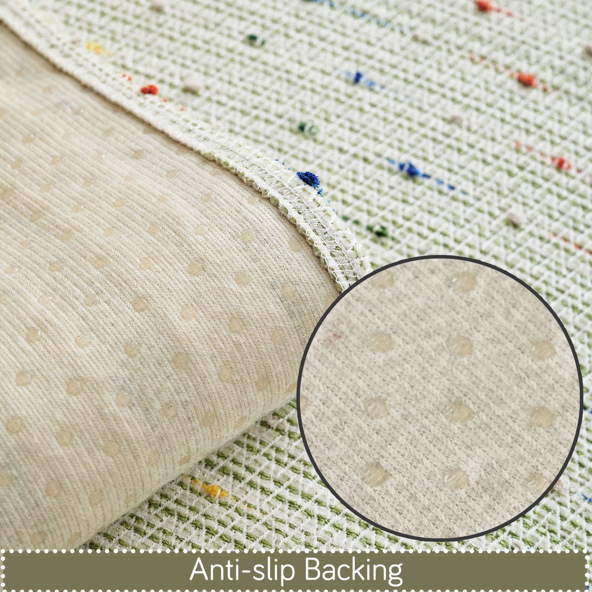 DreamWave Chenille with Tassels Sofa Cover Mat, Pistachio Green