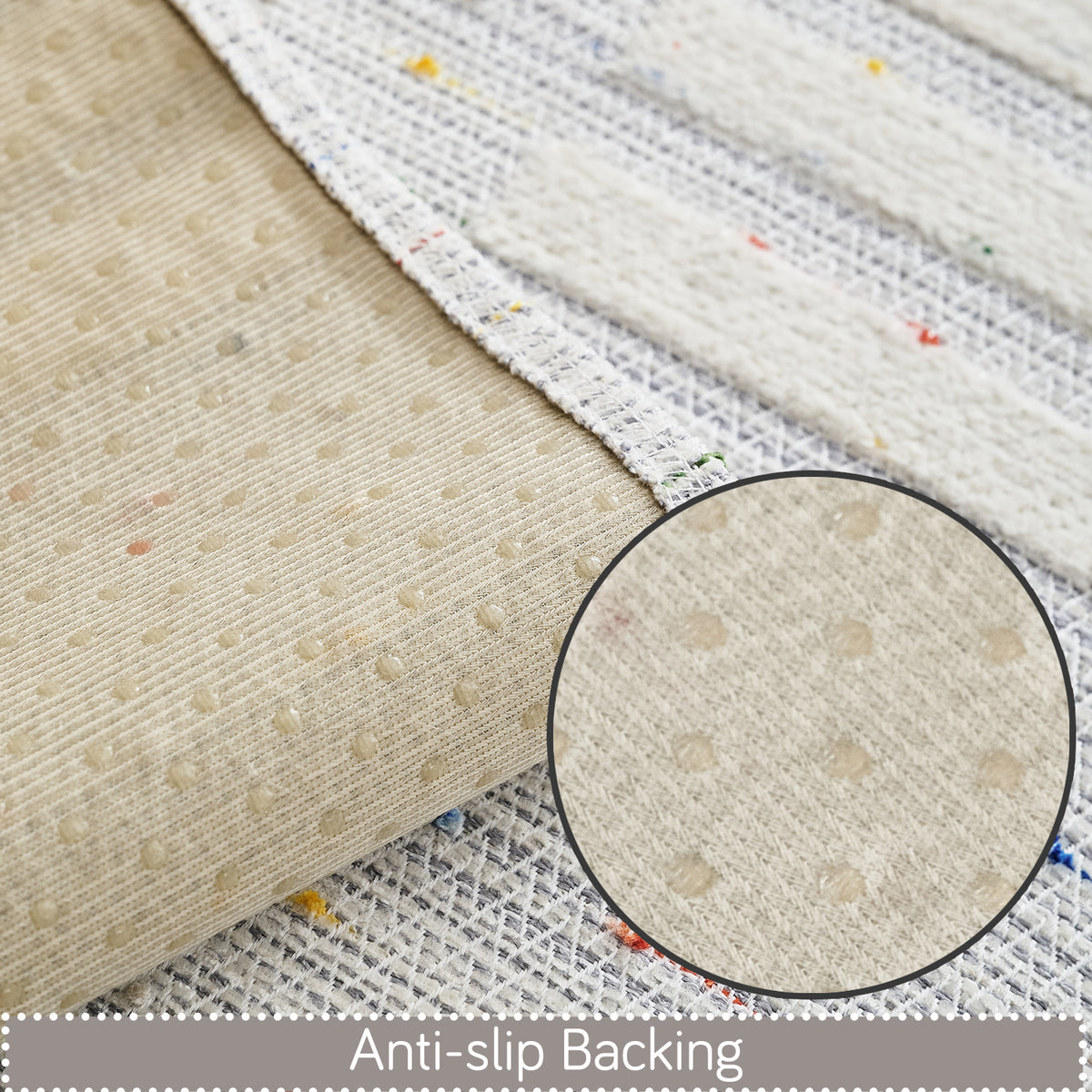 DreamWave Chenille with Tassels Sofa Cover Mat, Pearl Grey