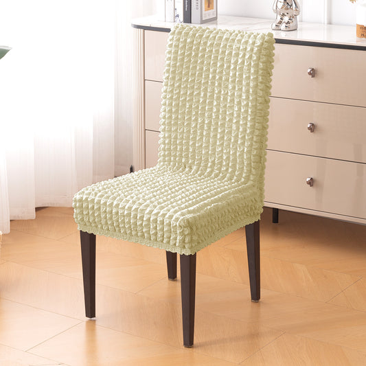 Aria Nova Bubble 280 GSM Dining Chair Cover Set of 1/2/4/6, Beige