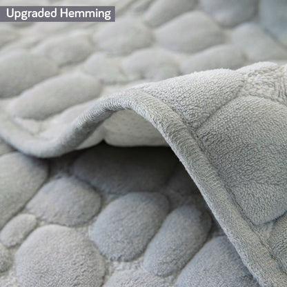 Premium Pebble Milk Velvet Anti Slip Sofa Mat for 1/2/3 Seater, Moon Grey