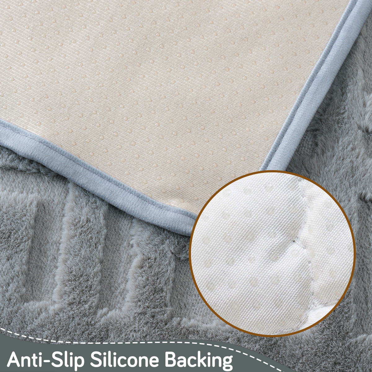 Velvet Maze Sofa Cover Mat, Dark Grey