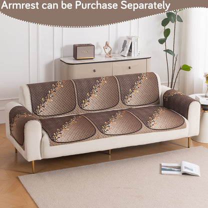 LoomVerse Quilted Sofa Cover Set Washable Sofa Panel for Seat & Back - Autumn Drape