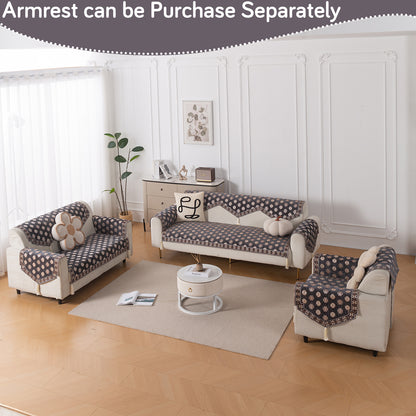 Heritage Weave Premium Jacquard Sofa Cover Set with Tassels - Graphite Grey