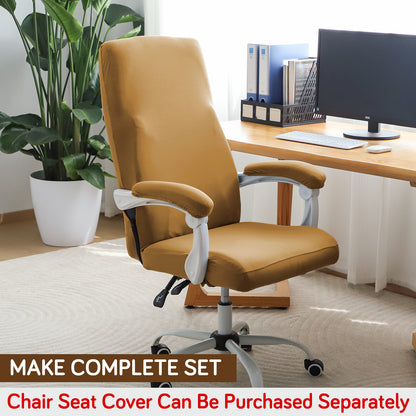 140gsm Armrest Covers for Office Chair (Elastic Style), 1 Pair, Camel