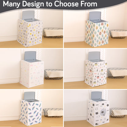Waterproof Front Load / Top Load Washing Machine Cover | PEVA Dustproof Protective Cover for 6kg, 6.5kg, 7kg & 7.5kg Fully Automatic Machines, Playful Cats