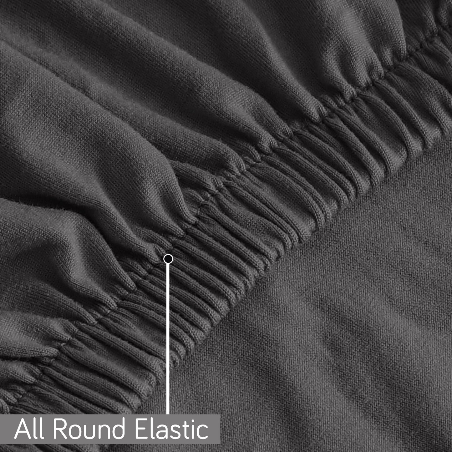 Office Chair Cover for Task Chair – 140 GSM Stretchable Fabric – Washable & Anti-Slip – Fits Small Office Chairs Without Headrest, Grey