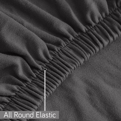 Office Chair Cover for Task Chair – 140 GSM Stretchable Fabric – Washable & Anti-Slip – Fits Small Office Chairs Without Headrest, Grey