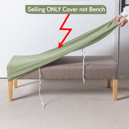 Nestiva Series 200gsm Knitting Jacquard Bench Cover - Pastel Green