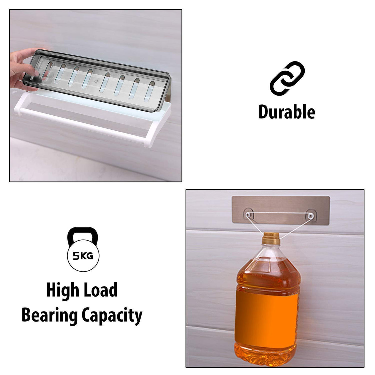 Buy stylish wall mounted bathroom shelf for storing bathroom items | HOKIPO