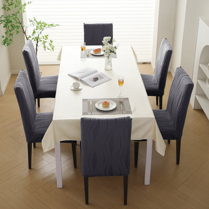 Nestiva Series Stretchable Knitting Jacquard Chair Cover - Porpoise Grey