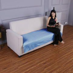 Quilted Sofa Cover Mat for 1/2/3 Seater Sofa, Blue