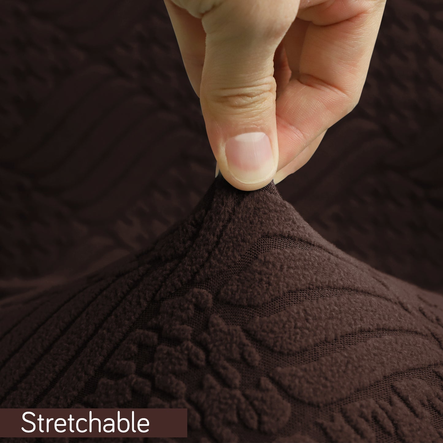 Gaming Chair Cover Elastic Jacquard Computer Rotating Chair Seat Covers Slipcover, Brown