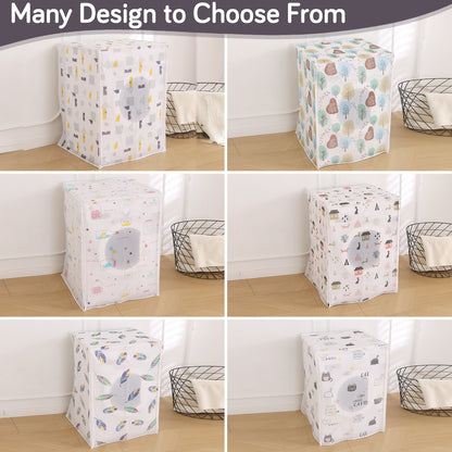 Waterproof Front Load / Top Load Washing Machine Cover | PEVA Dustproof Protective Cover for 6kg, 6.5kg, 7kg & 7.5kg Fully Automatic Machines, Geometric Abstract