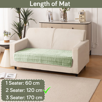 Premium Plush Anti Slip Sofa Mat for 1/2/3 Seater, Green