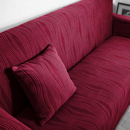 Nestiva Series Premium Knitting Jacquard Sofa Cushion Cover - Burgundy
