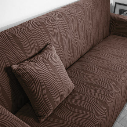 Nestiva Series Premium Knitting Jacquard Sofa Cushion Cover - Chocolate Brown