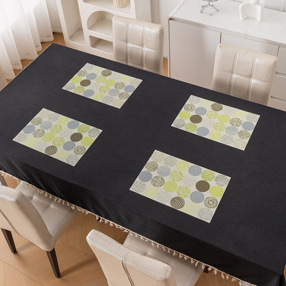 Color Splash PVC Mats for Dining Table, Bubble - Lemon Yellow