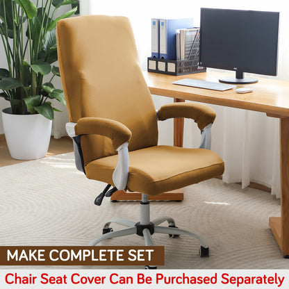 140gsm Armrest Covers for Office Chair (Zipper Style), 1 Pair, Camel