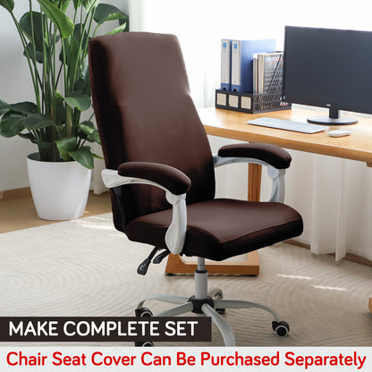 140gsm Armrest Covers for Office Chair (Elastic Style), 1 Pair, Brown