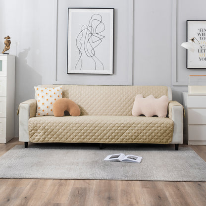 Beige quilted modern design sofa covers