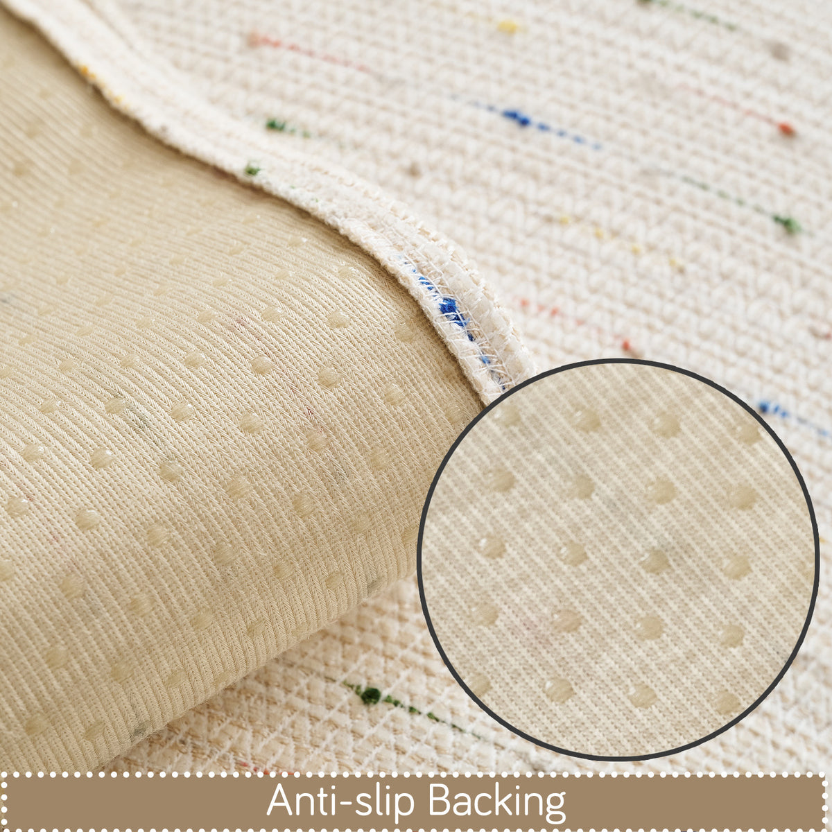DreamWave Chenille with Tassels Sofa Cover Mat, Latte Beige