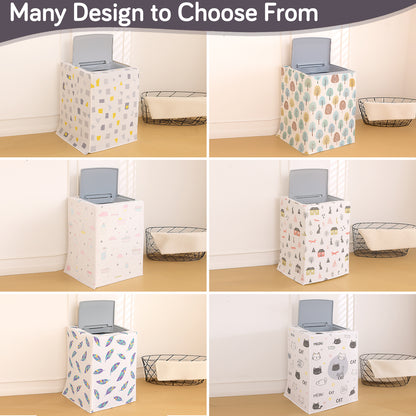 Waterproof Front Load / Top Load Washing Machine Cover | PEVA Dustproof Protective Cover for 6kg, 6.5kg, 7kg & 7.5kg Fully Automatic Machines, Geometric Abstract