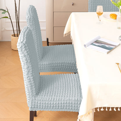 Aria Nova Bubble 280 GSM Dining Chair Cover Set of 1/2/4/6, Light Grey